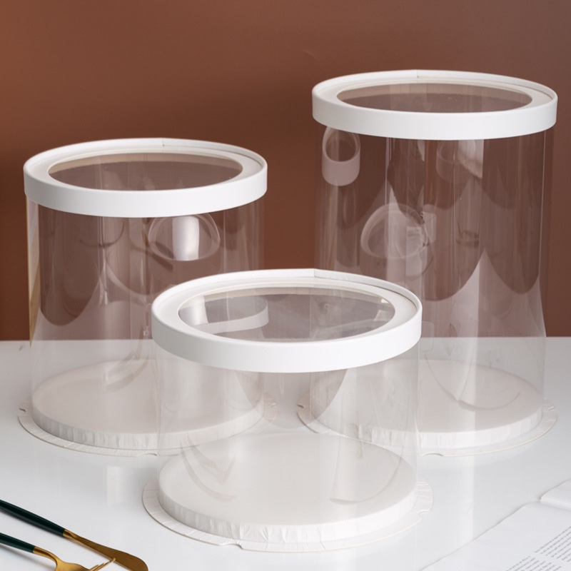 CAKE BOX KUE TINGGI TRANSPARAN BULAT