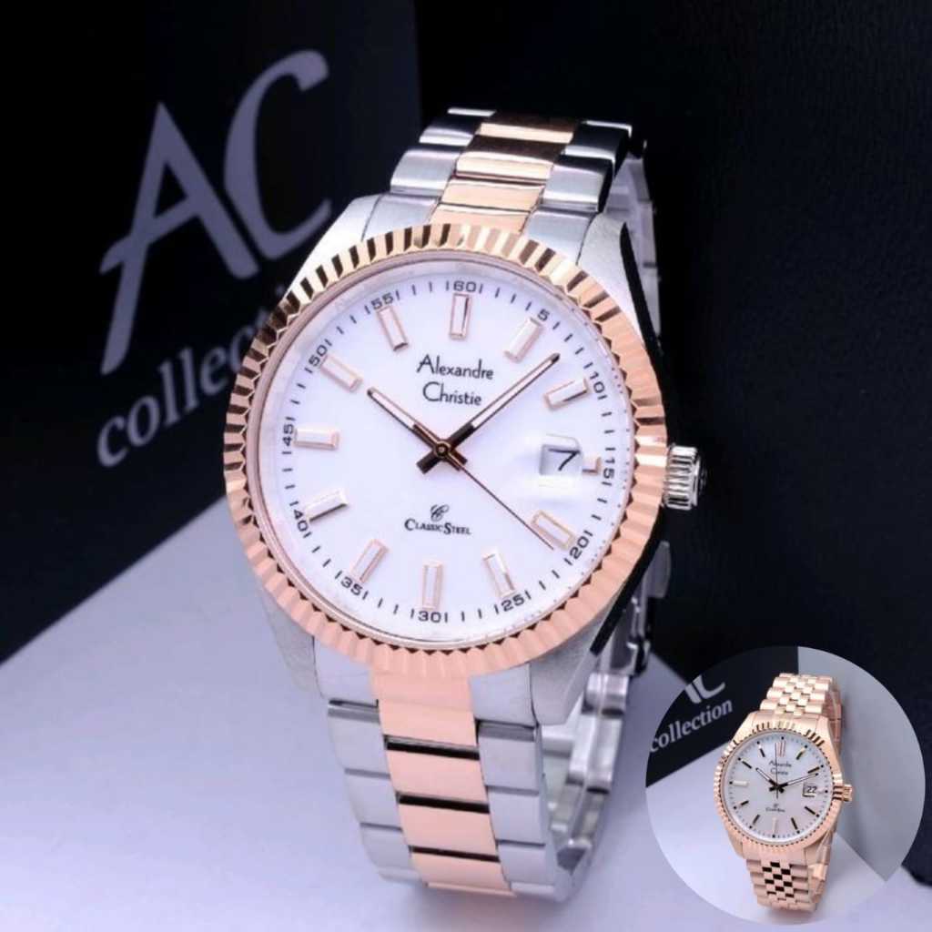 Jam Tangan Pria Alexandre Christie AC 5002 / AC 5007 Classic Steel Original