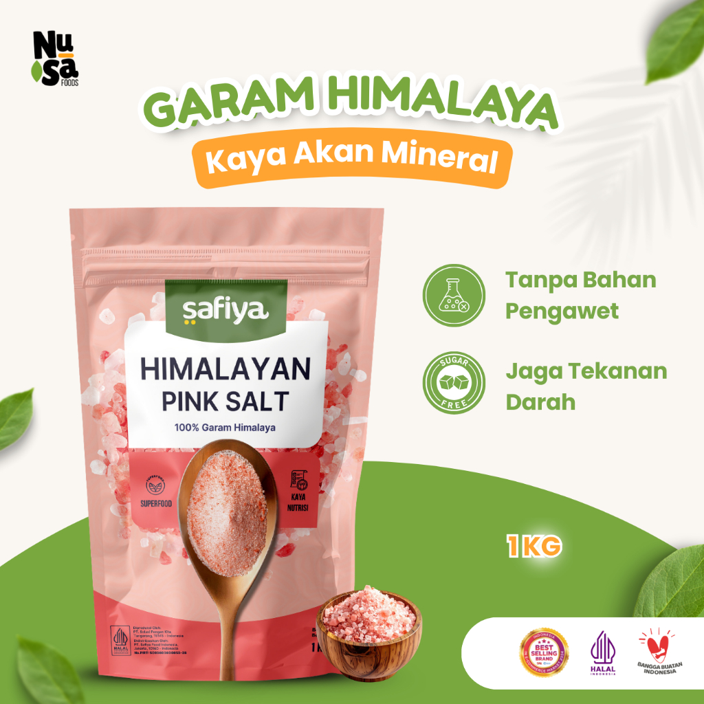 Safiya Garam Himalaya 1 Kg Pink Himalayan Salt Premium