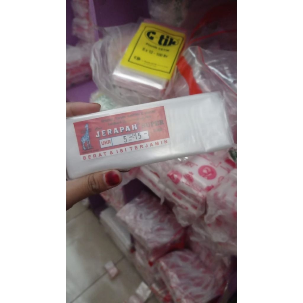 plastik jerapah es lilin 5x15