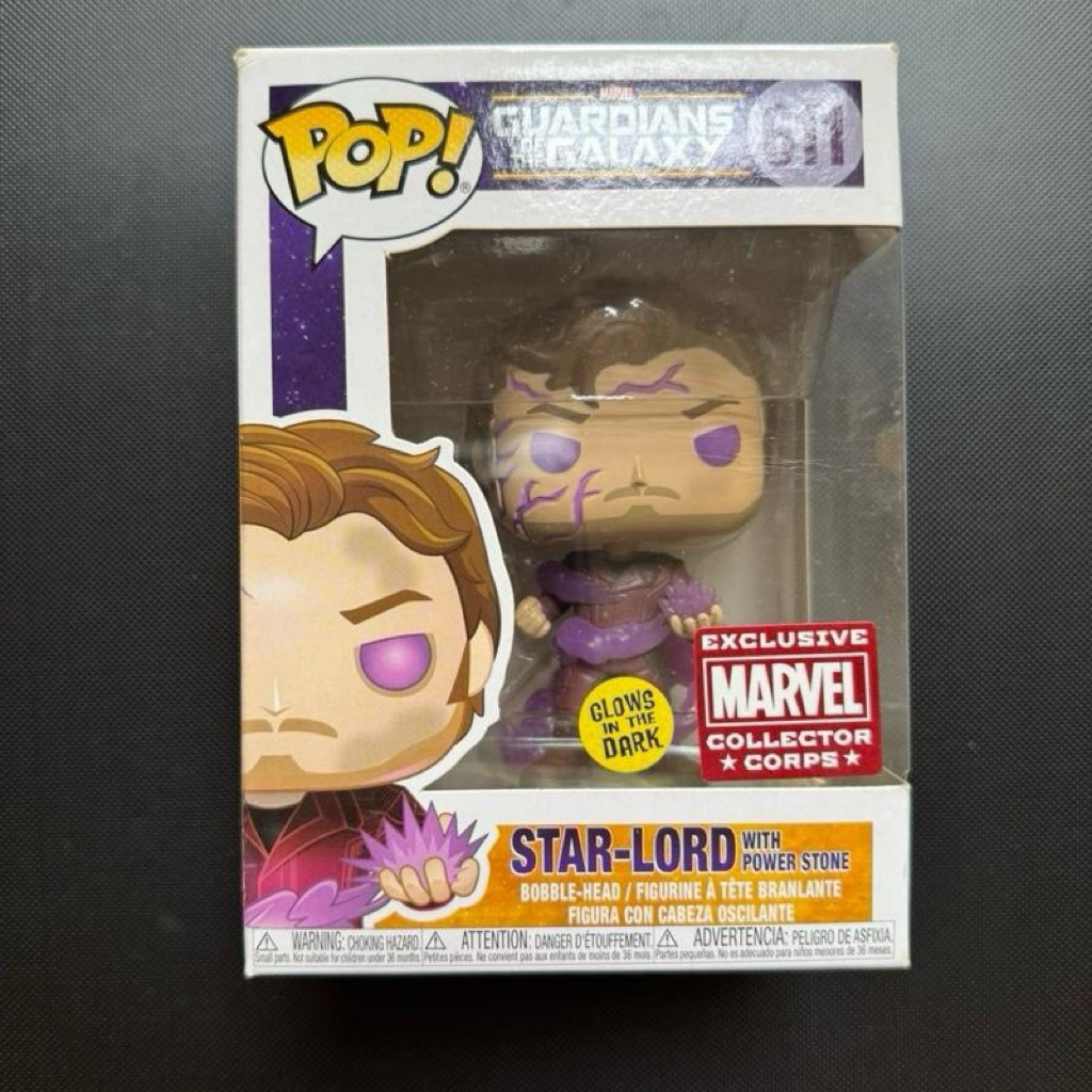 Glows In The Dark Exclusive Marvel Collector Corps Funko Pop Guardian Of The Galaxy - Star Lord With