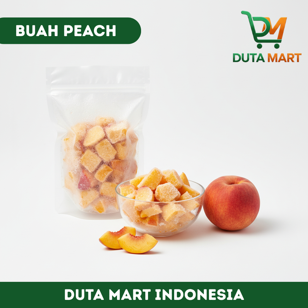 Peach Frozen Fruit 1Kg – Buah Beku Segar Siap Konsumsi  | Duta Mart Bandung