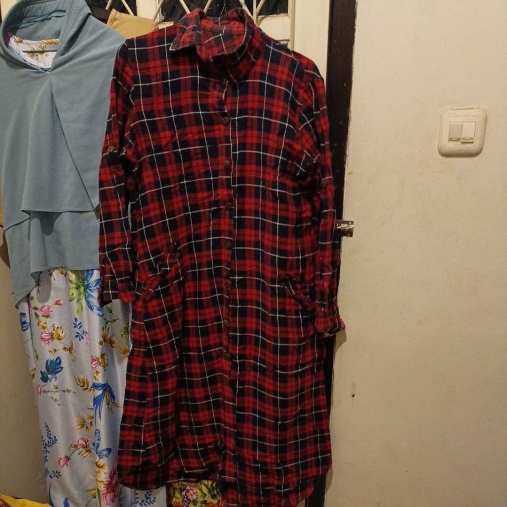 PL Flanel tunik wanita Second bekas Murah