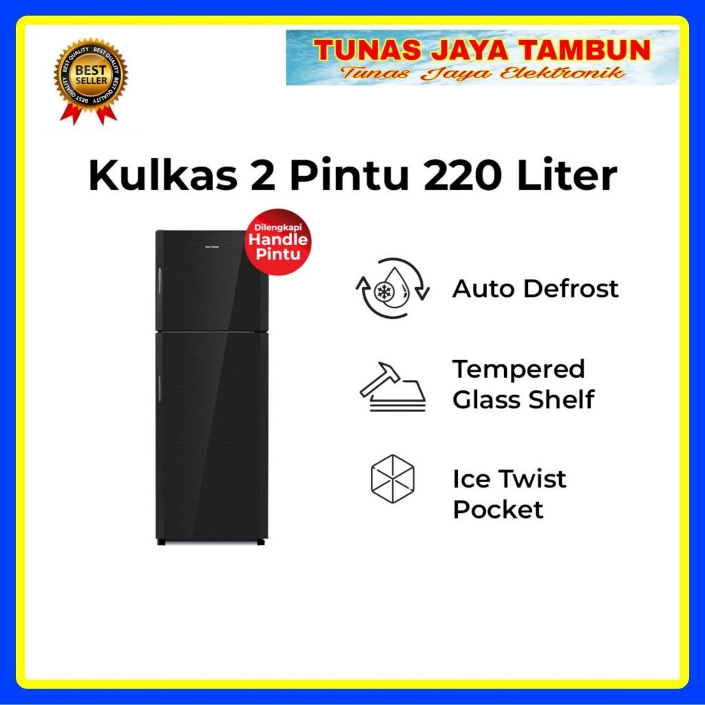 KULKAS POLYTRON PRM 23 DMY / KULKAS POLYTRON 2 PINTU 220 LITER / POLYTRON PRM-23DMY 220 LITER