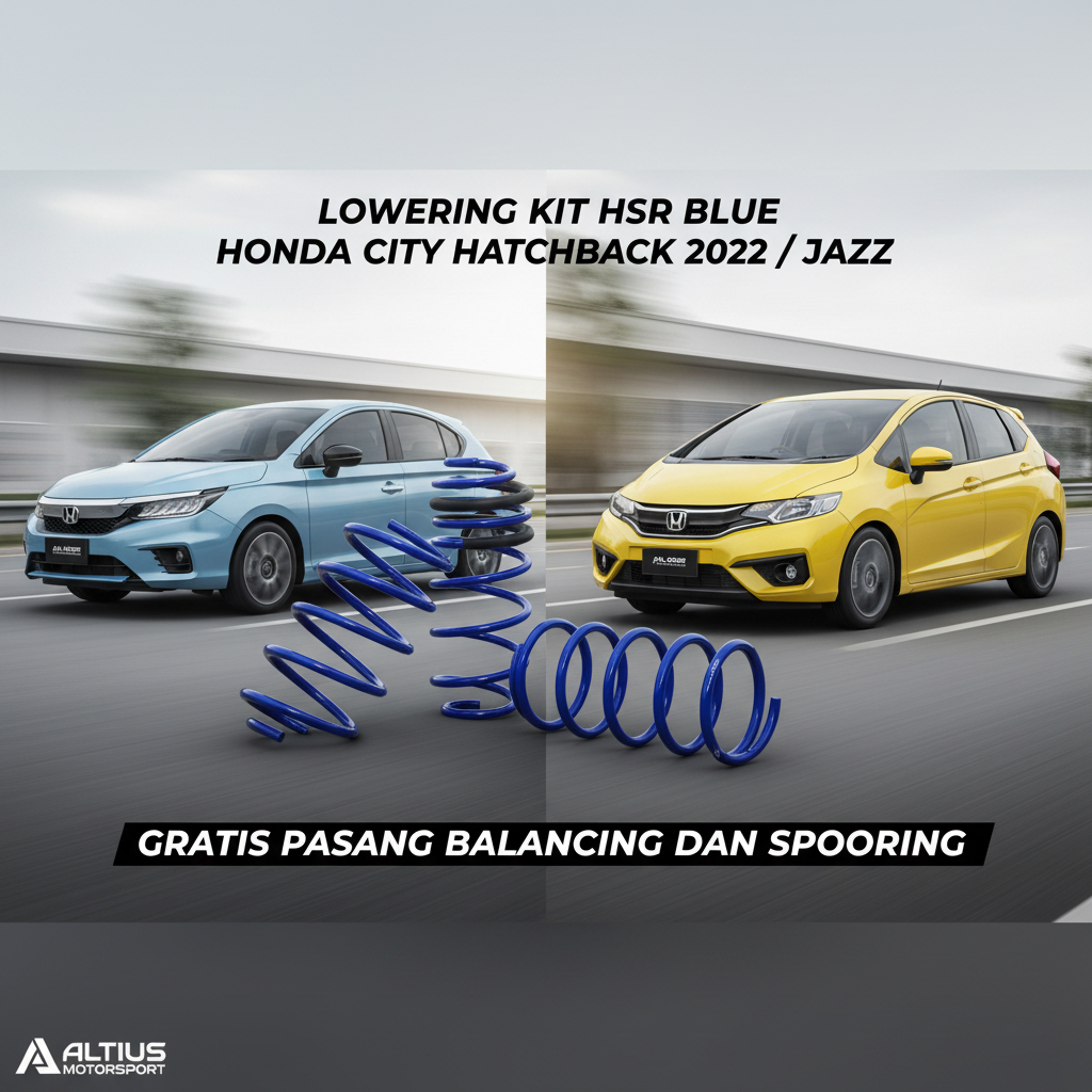 PER CEPER LOWERING KIT HSR BLUE - HONDA CITY HATCHBACK 2022 / JAZZ GK5