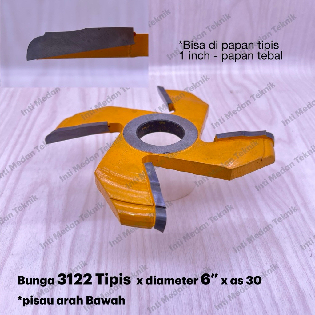 3122 tipis Mata Pisau Profil 6” Router Spindle Panel Pintu Kayu