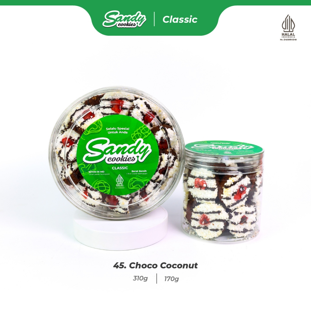 45. Choco Coconut - Kue Kering Sandy Cookies Classic