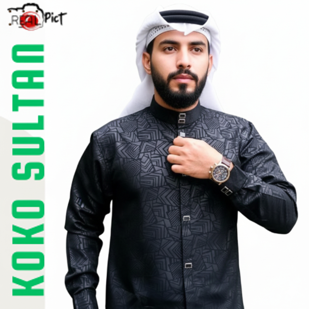 BAJU KEMEJA KOKO Pria Lengan Panjang Sultan Kasual Mahal