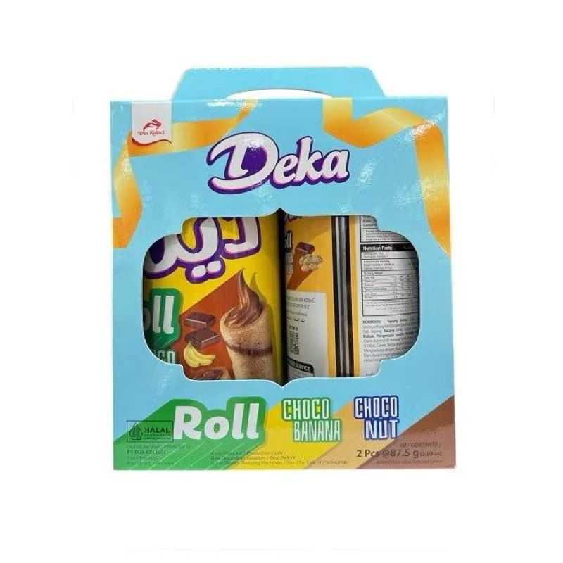 Deka Wafer Roll 75 x 2 gr ( 1 Paket Isi 2 ) Deka Wafer Roll Isi 2 Kaleng Paket Lebaran Halal