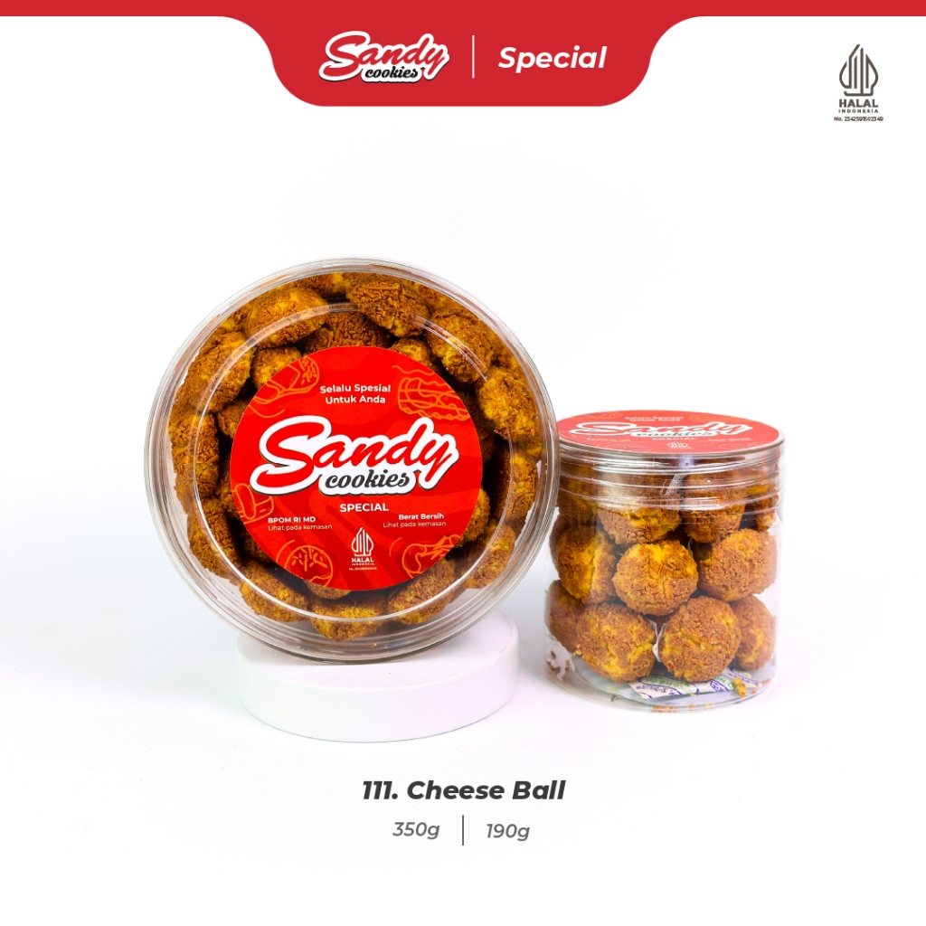 111. Cheese Ball - Kue Kering Sandy Cookies Special