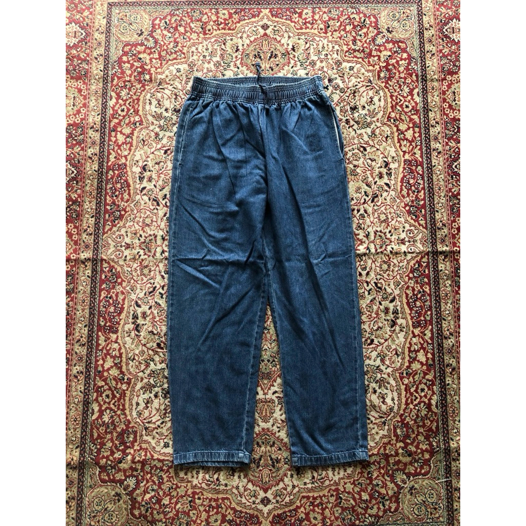Celana Gu chef denim relaxed pants Casual gu japan denim HH227