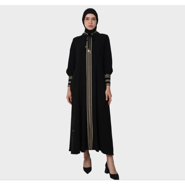 Hikmat A4467 Abaya Warna  Black