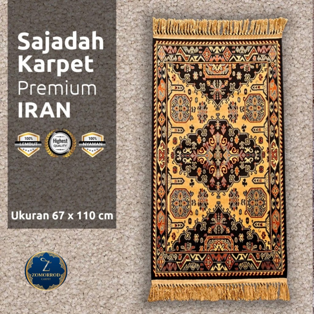 Sajadah Karpet Premium IRAN Ukuran 67x110 cm
