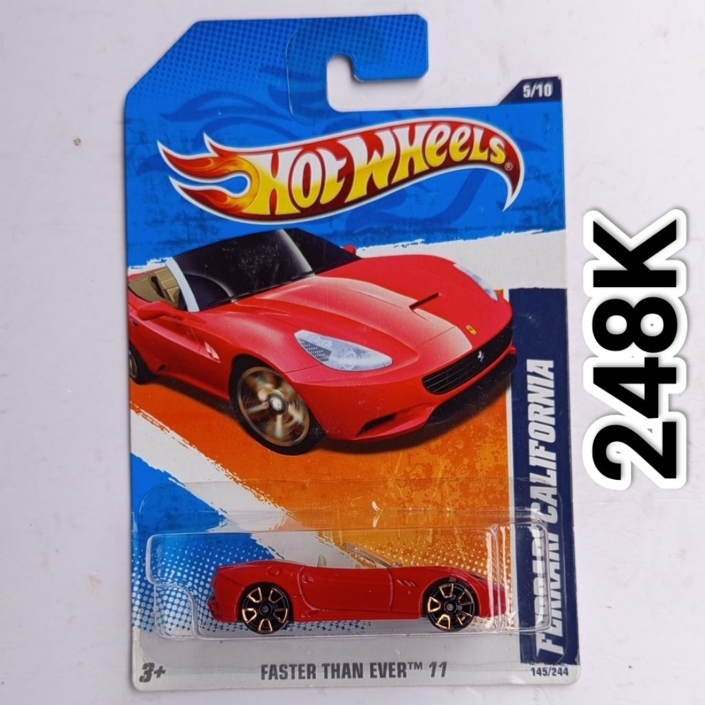 Hot Wheels Faster Than Ever Ferrari California Merah