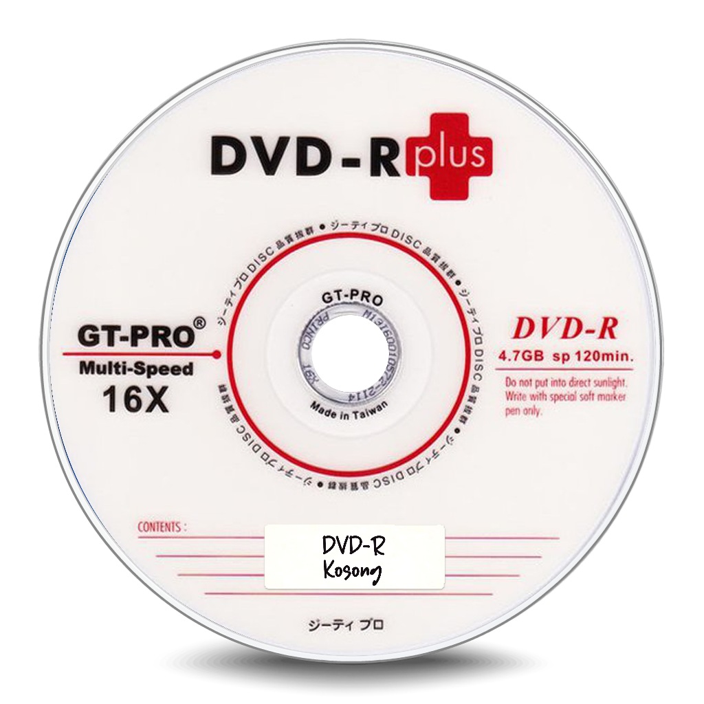 DVD-R GT Pro Plus 16x DVD CD Kosong Blank Murah 4.7 GB