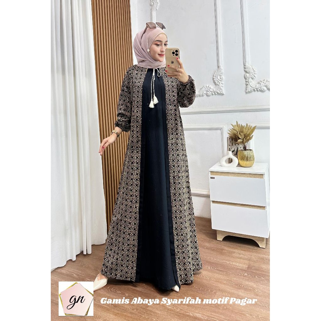 gamis abaya syarifah jumbo/gamis batik jumbo/dress rayon jumbo_ nuriya colection