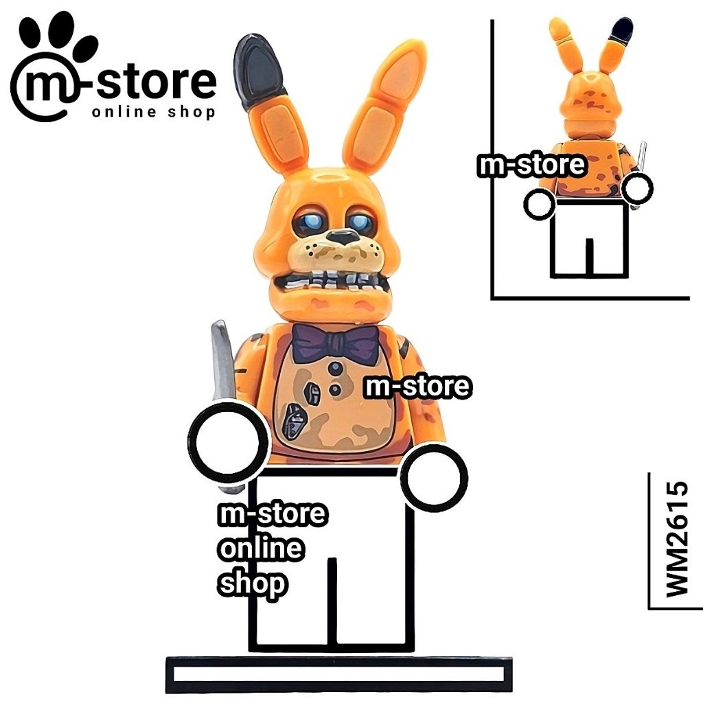 mainan kreatif edukatif karakter fnaf spring bonnie