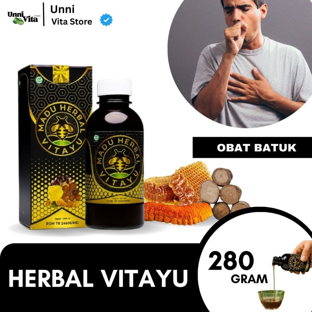 VITAYU Madu Obat Batuk Berdahak Kering Dahak Berdarah Menahun Pilek Herbal Dewasa Ampuh