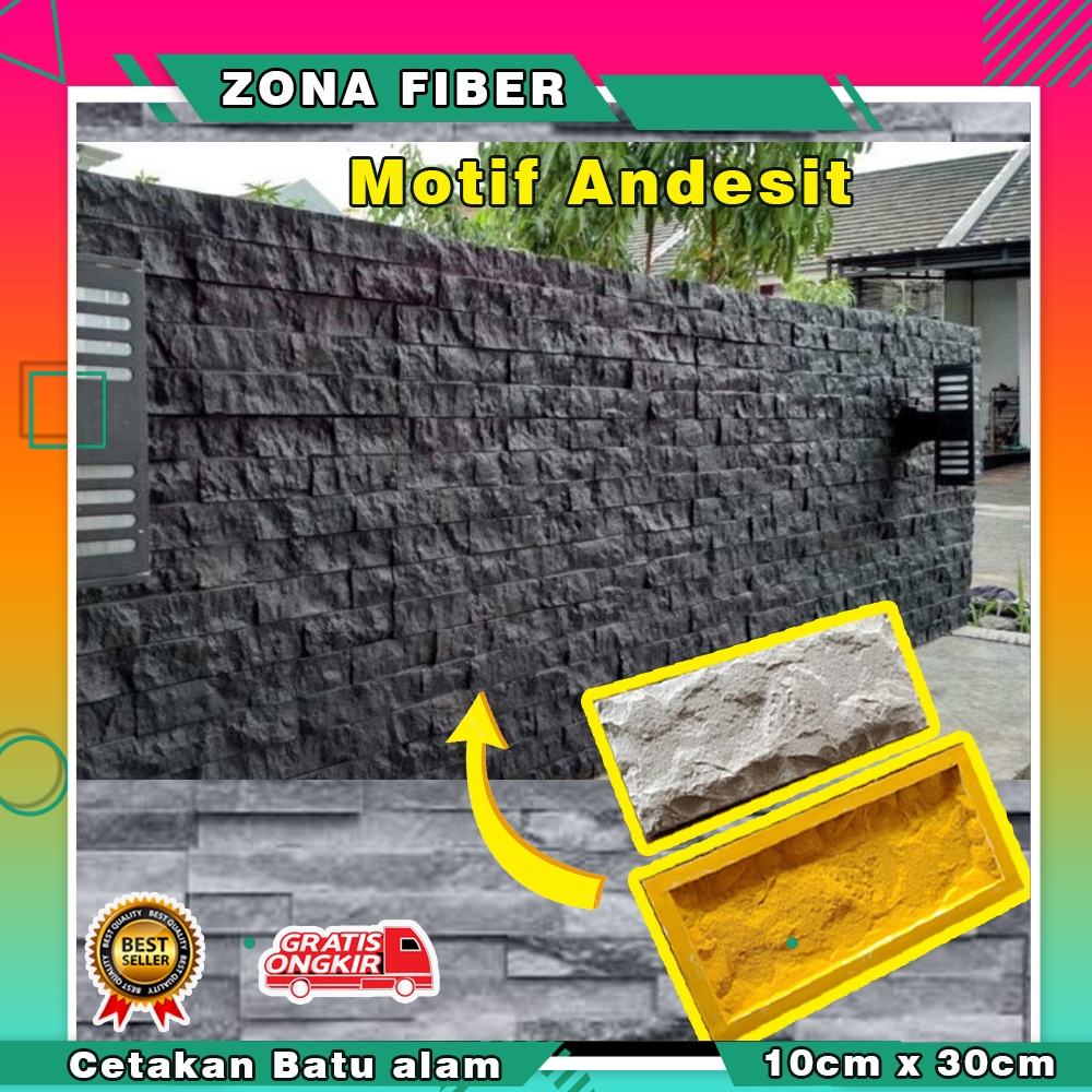 Cetakan Batu Alam Dinding Fiber Tebal | Cetakan Fiber Batu Alam | cetakan batu alam tempel dinding