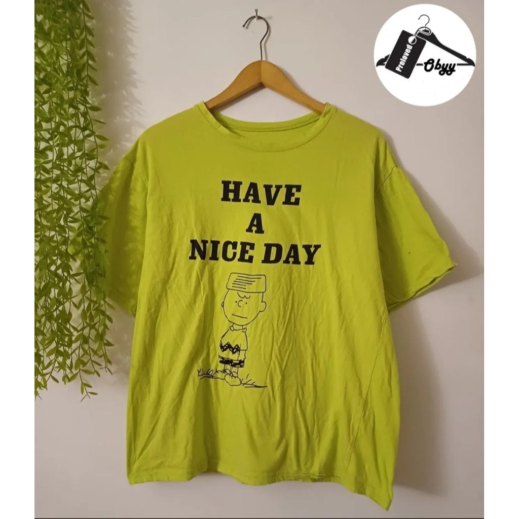 Kaos Hijau Neon ( Preloved)