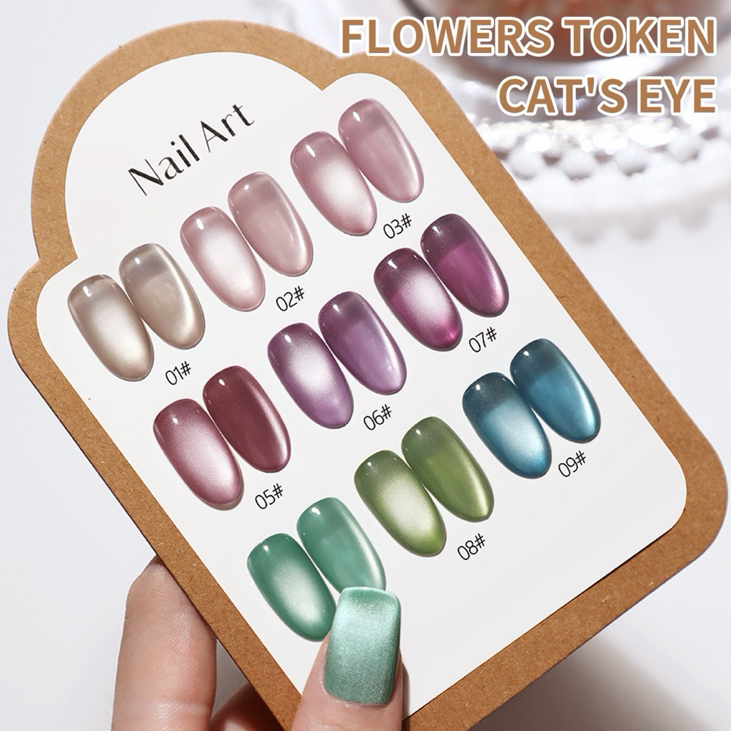 XEIJAYI INDONESIA - FLOWER TOKENS cat eye gel polish Uv Gel kutek Cateyes