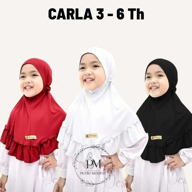 Kerudung Carla Anak Instant Premium 3th - 6 Tahun Ori By NOUKA Collection Terbaru |Putri.Modest