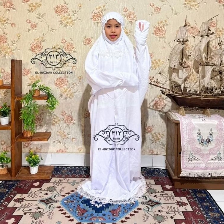 Mukena Terusan Anak Tk Sd Mukenah Lajuran Anak