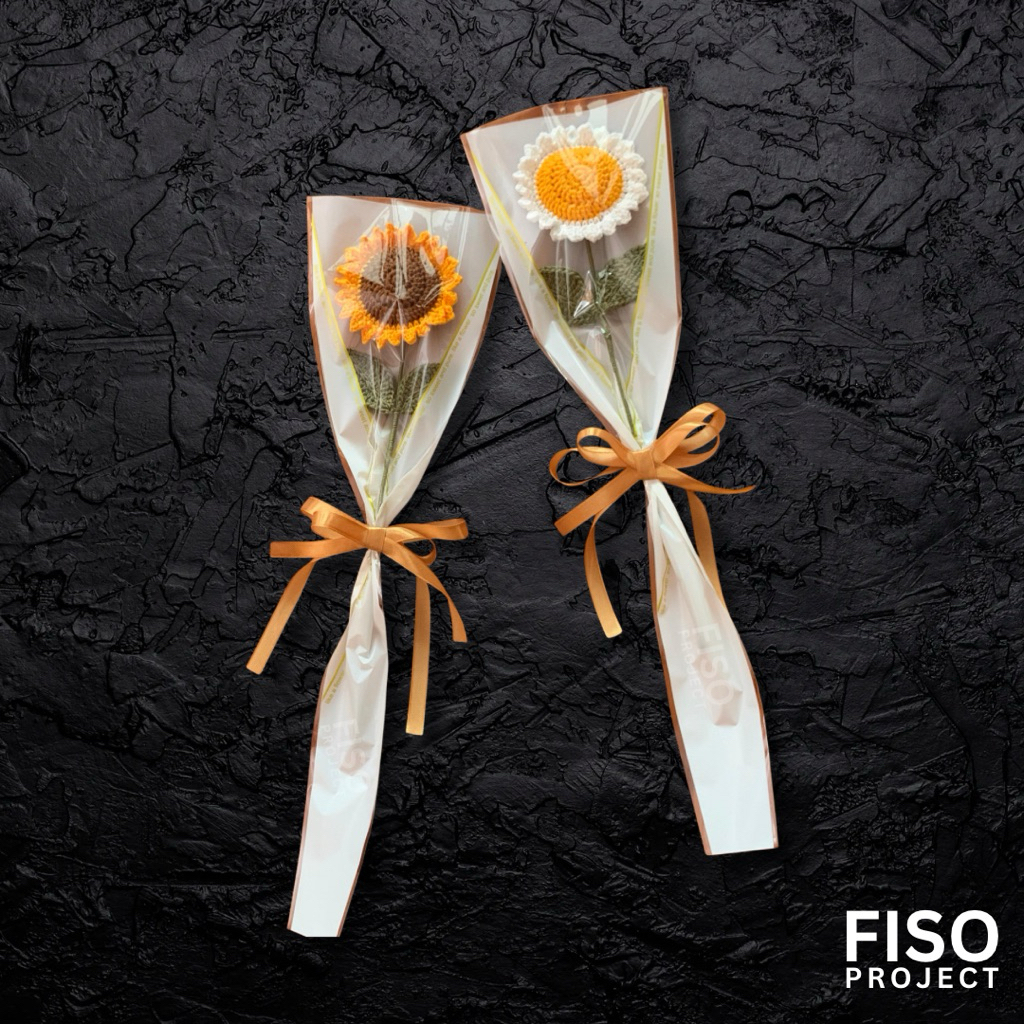 Bunga Rajut, Buket Bunga Rajut, Buket Bunga Matahari Rajut, Buket Bunga Daisy Rajut, Buket Matahari 