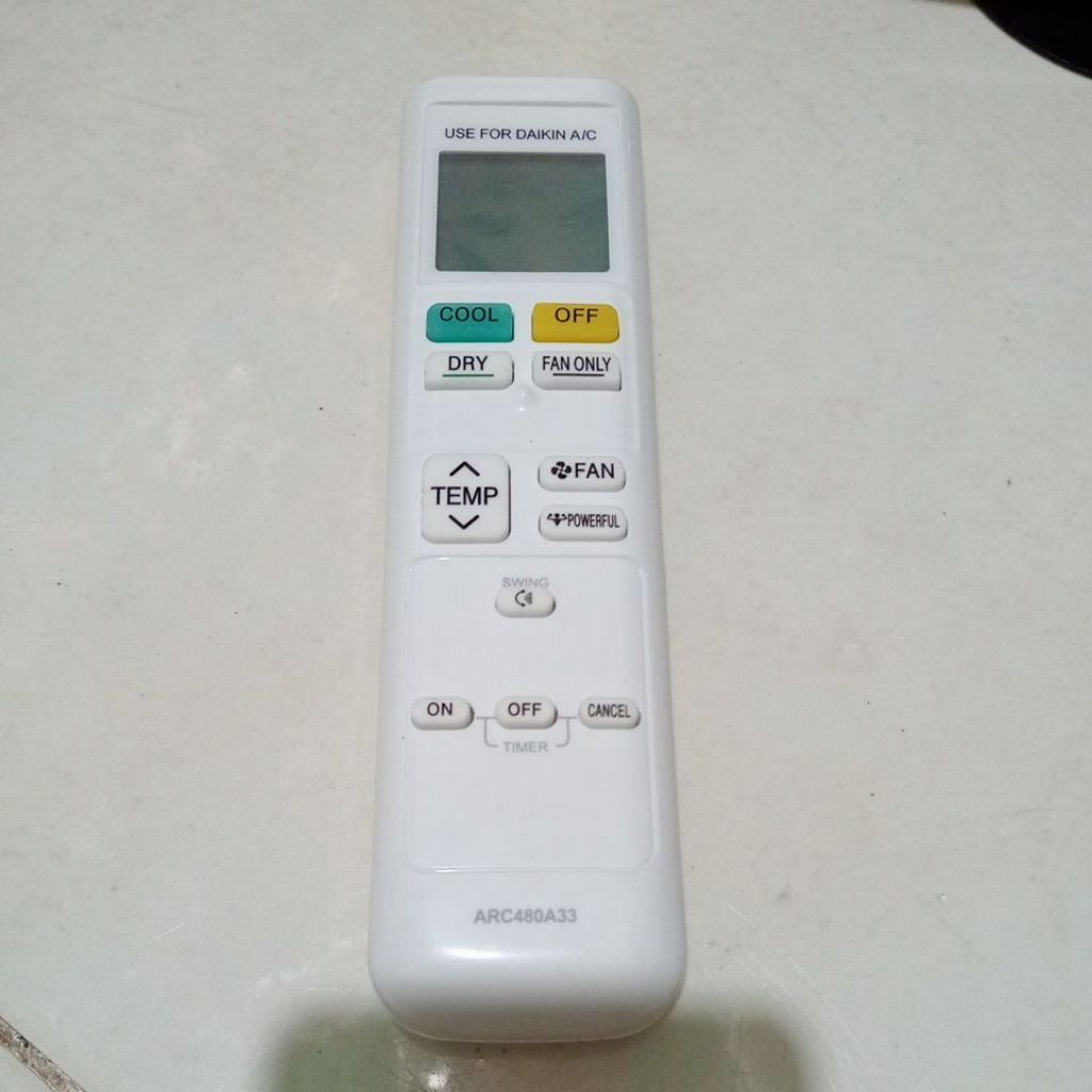 Remot Remote Ac Daikin ARC480A33 FTC15NV14 FTC20NV14 FTC50XV14 FTC25NV14 FTC35NV14