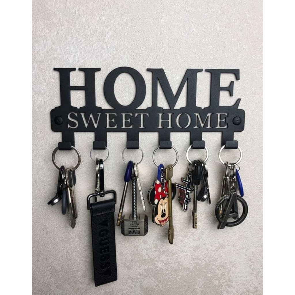 GANTUNGAN KUNCI ESTETIK GANTUNGAN KUNCI DINDING  HOME SWEET HOME