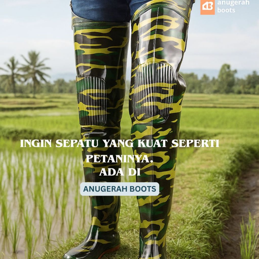 Sepatu Boots | Sepatu Anti Licin | Sepatu Keong Sawah Karet Anti Air | Sepatu Boots Pria