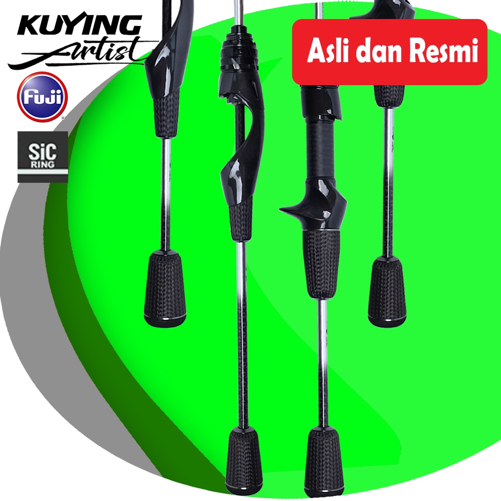 KUYING ARTIST Spinning Casting Fishing Rod Joran 150cm 168cm 180cm Pancing UL Karbon Fuji 1-7g