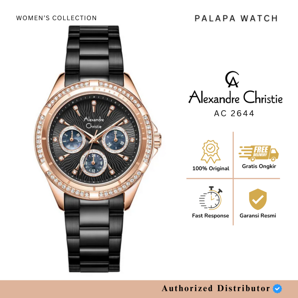 Jam Tangan Wanita Alexandre Christie AC 2644 / ac2644 / 2644 Rantai Original Garansi 1 Tahun