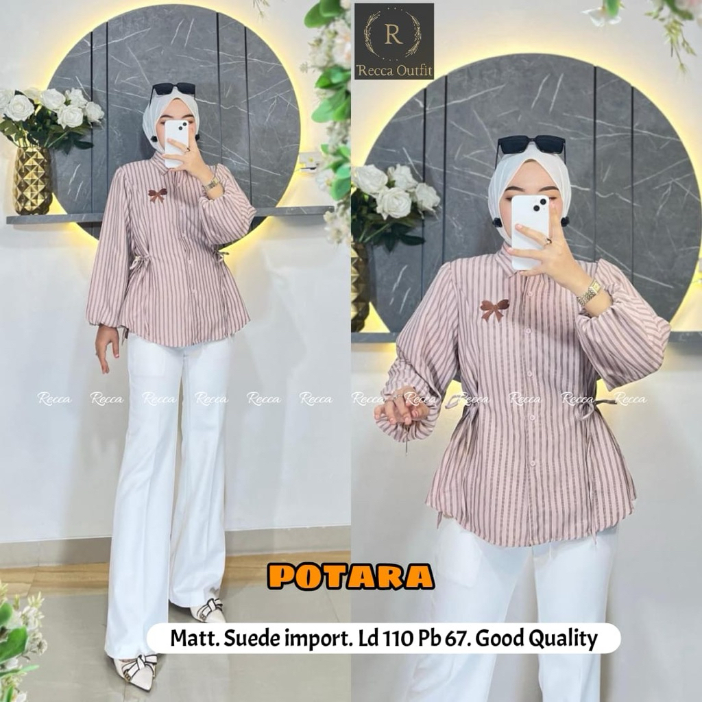COD= NO CANCEL• Potara by Recca• Atasan Blouse Suede Katun Best Seller