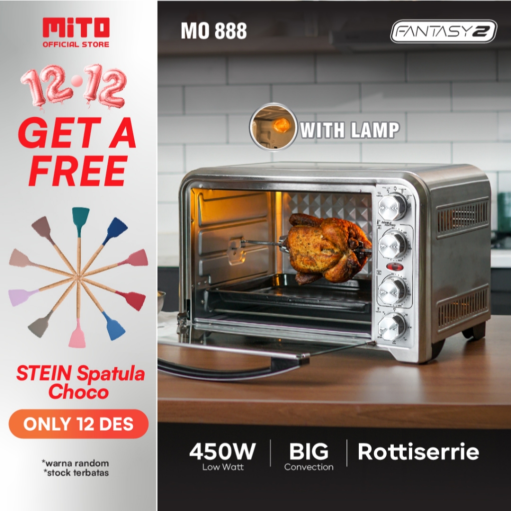MITO Oven Listrik Fantasy 2 MO888 33L Low Watt Pemanggang Kue