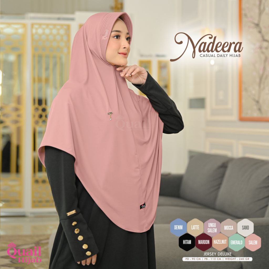 Quail Hijab Instan Bergo Premium Jersey NADEERA