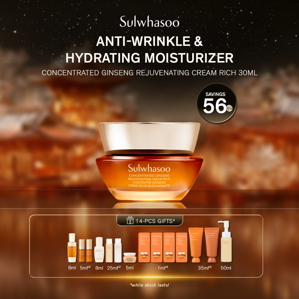 [Special Set] Sulwhasoo Concentrated Ginseng Rejuvenating Cream Rich - Moisturizer, Cream Wajah, Pel