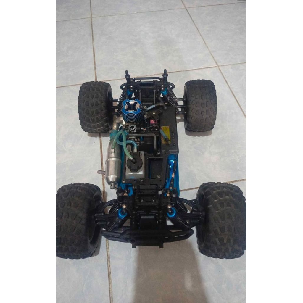 mobil remote rc engine nitro hsp 1/10 monster truk