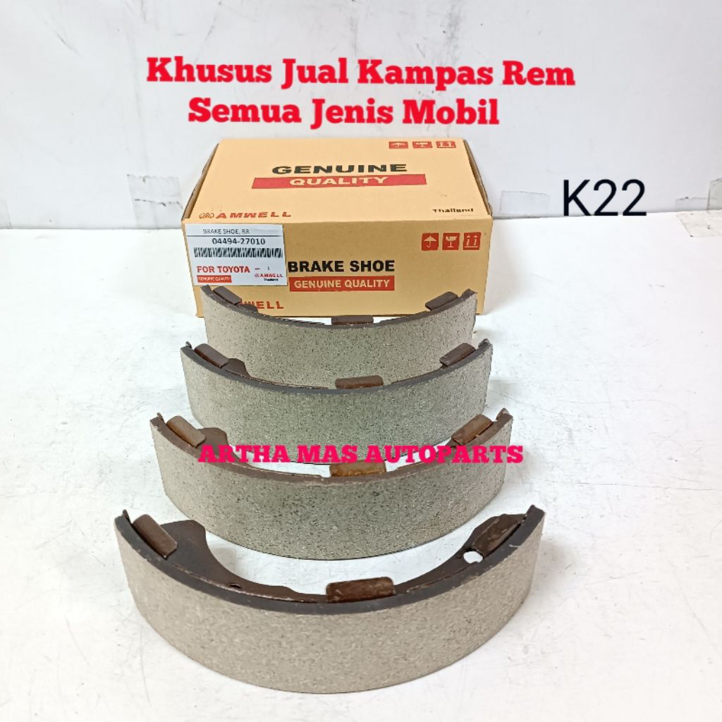 KAMPAS REM DEPAN KIJANG KOTAK DOYOK 3K 4K BRAKE SHOE KIJANG 3K 4K KIJANG KOTAK DOYOK MODEL TROMOL