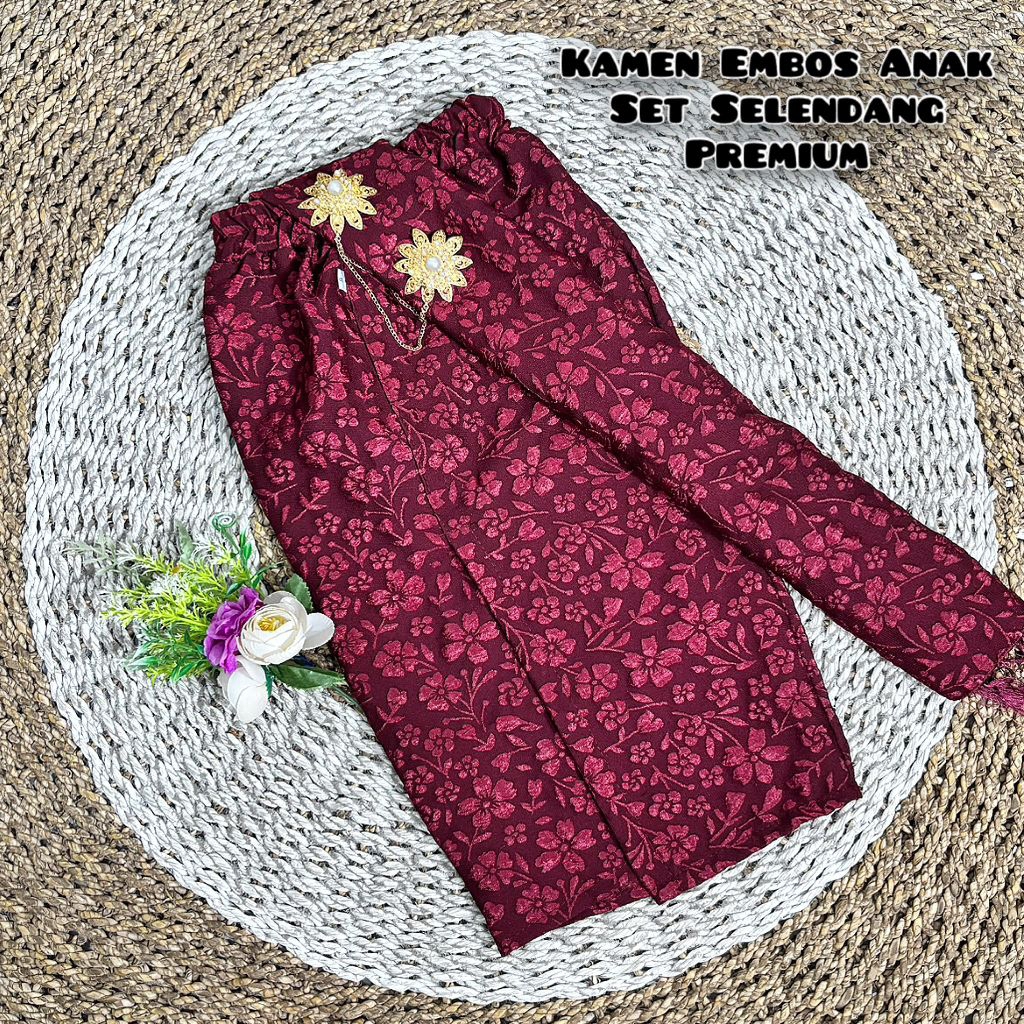 Kamen Jadi Anak Embos Set Selendang Premium Terbaru | Kamen Bali | Kamen Jadi Bali | Endek Bali | Ka