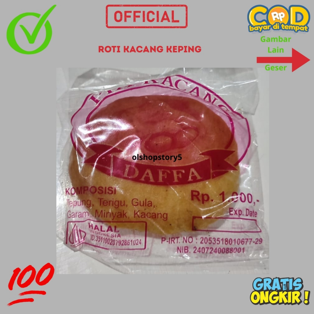Roti Kacang Empuk Enak Asli 1000