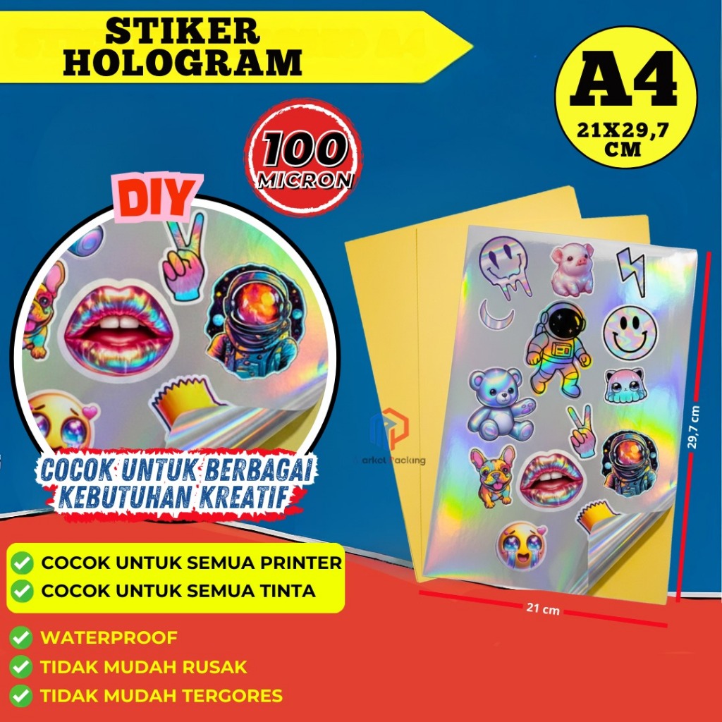 LABEL STIKER HOLOGRAM UKURAN A4 ANTI AIR