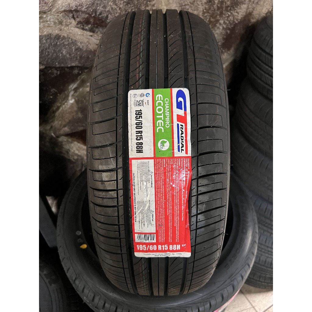 Ban Mobil GT Radial Champiro Ecotec 195/60 R15 cocok untuk Honda Jazz, Toyota Yaris, Mazda 2, Toyota
