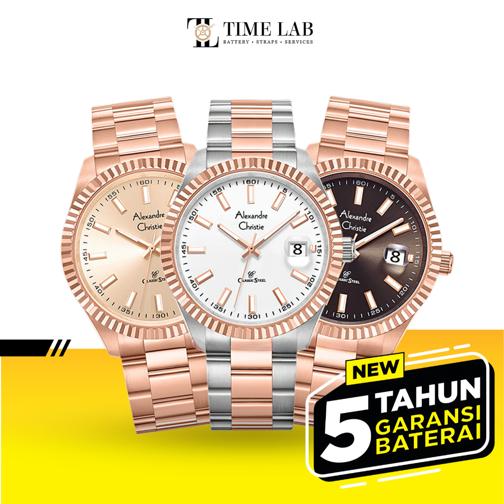 JAM TANGAN PRIA ALEXANDRE CHRISTIE AC5007 / AC 5007 STAINLESS STEEL ORIGINAL TIMELAB