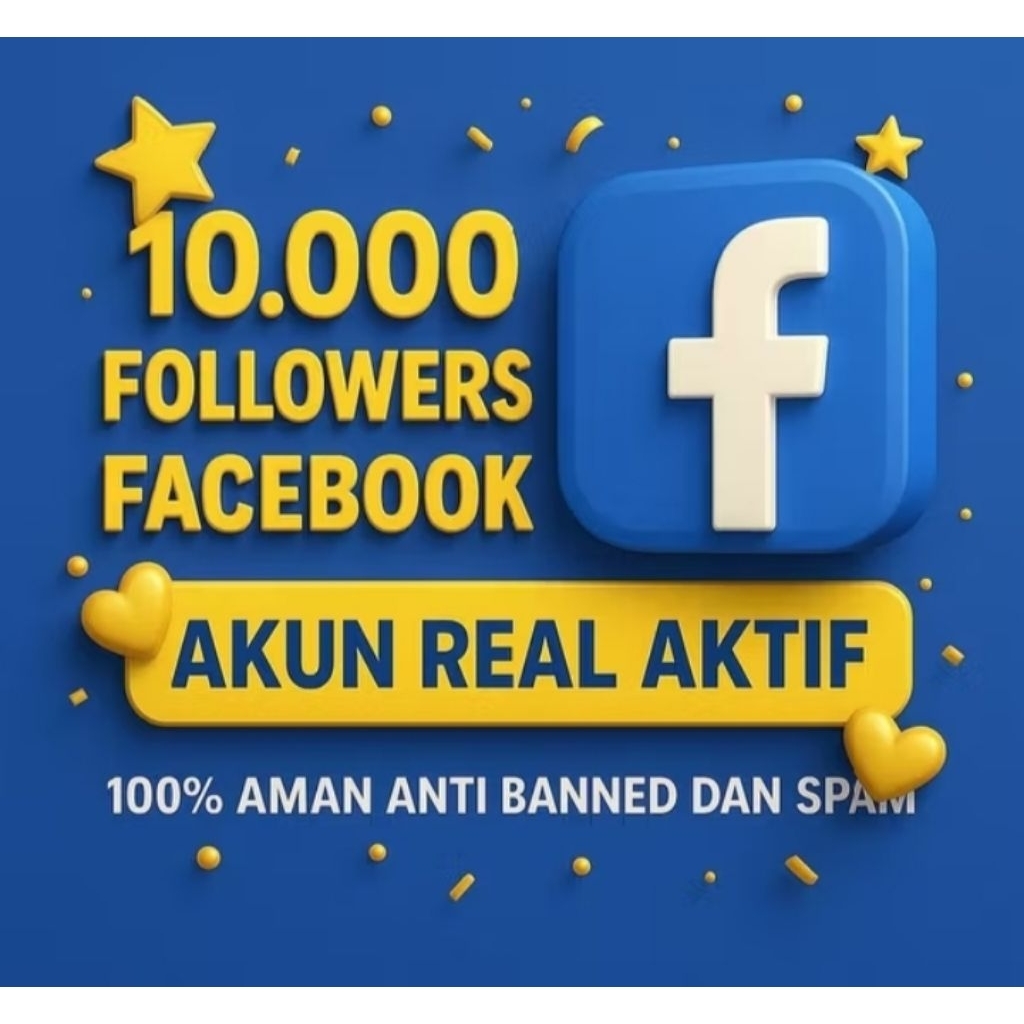 FOLLOWERS/PENGIKUT FACEBOOK AKUN REAL ANTI DROP