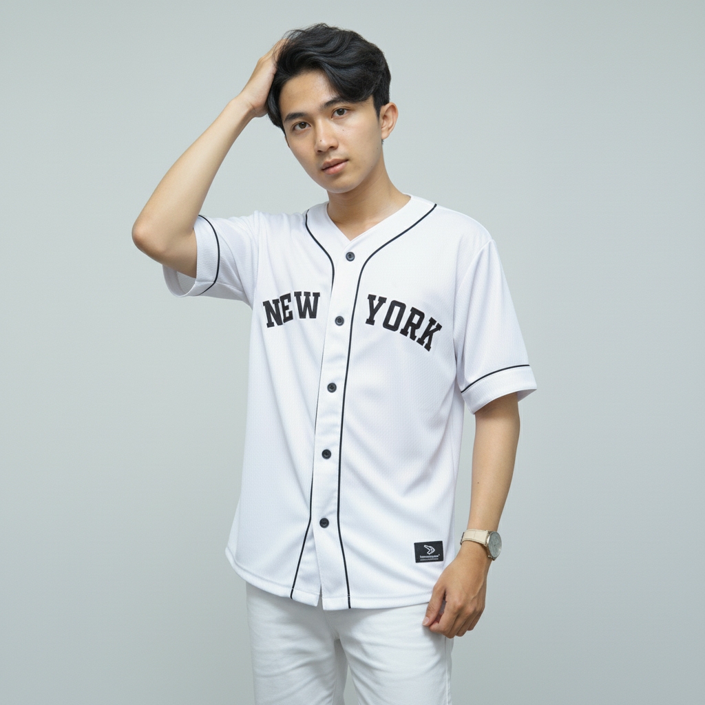 Nextdream Jersey Baseball Bordir Premium Oversize Custom Nama dan No Punggung