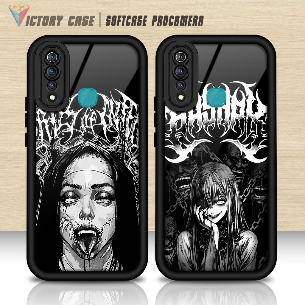 Softcase Glass kaca untuk VIVO Z1 PRO METAL1 Casing Handphone Case Procamera