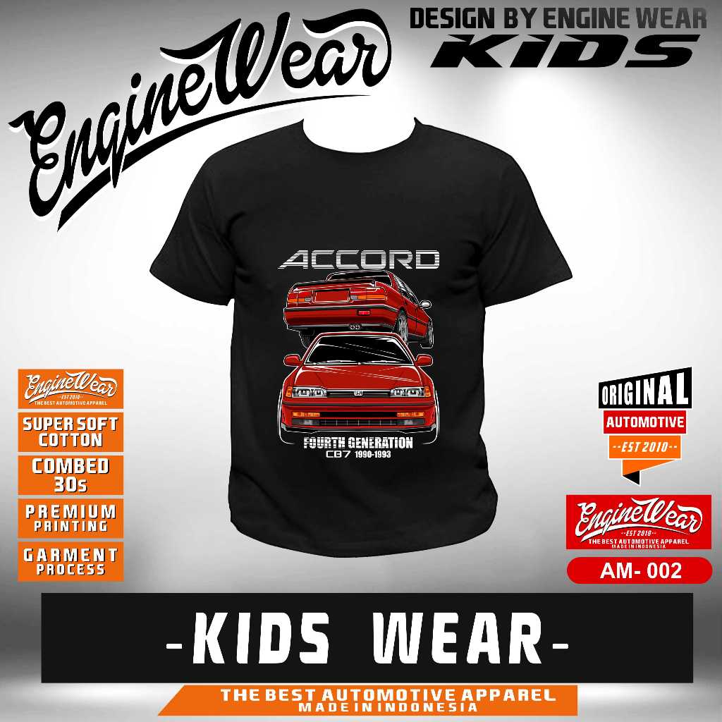 kaos anak honda maestro anak kaos baju tshirt mobil honda accord jdm otomotif AM002A