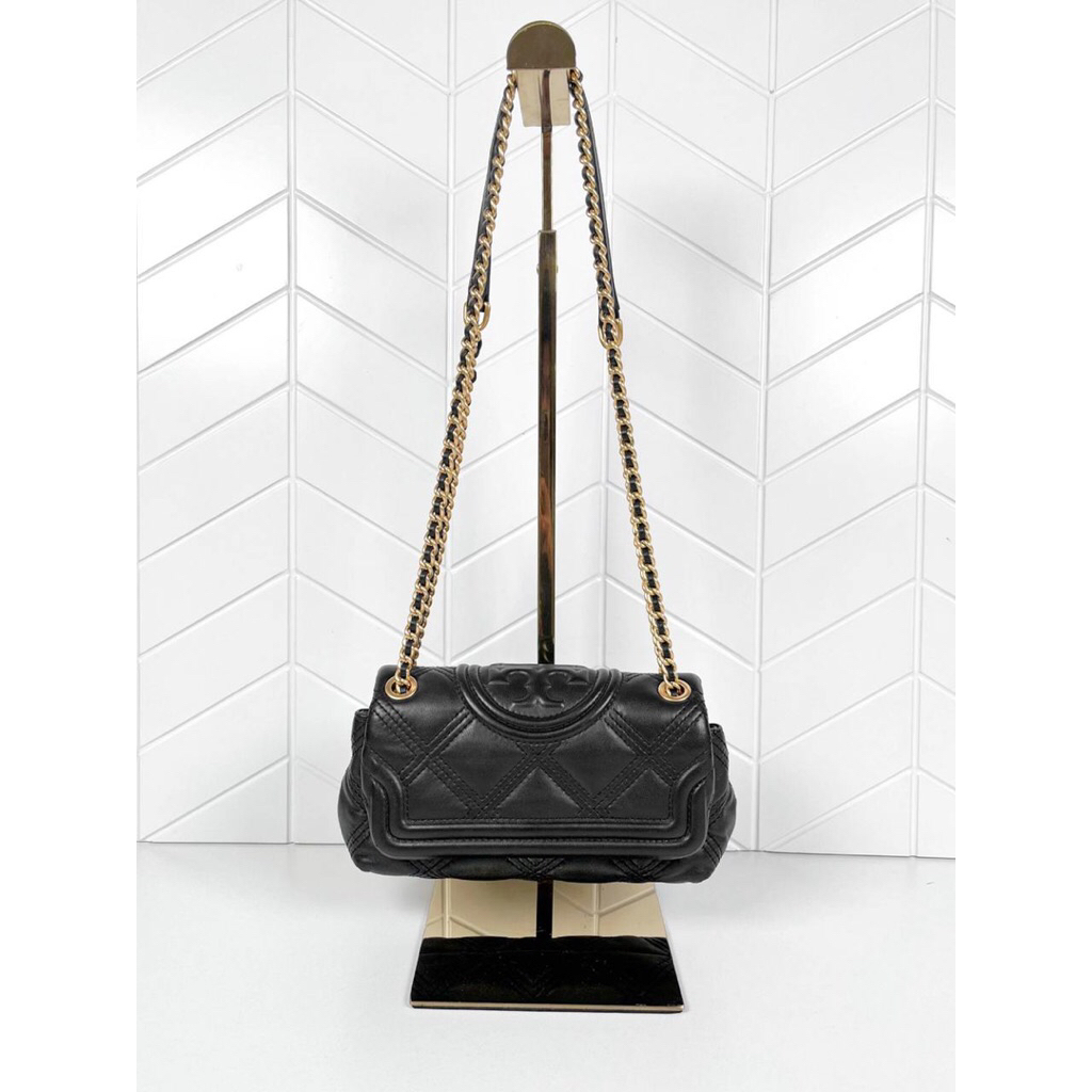 (PRELOVED) Tory Burch Fleming Soft Mini Bag Black GHW