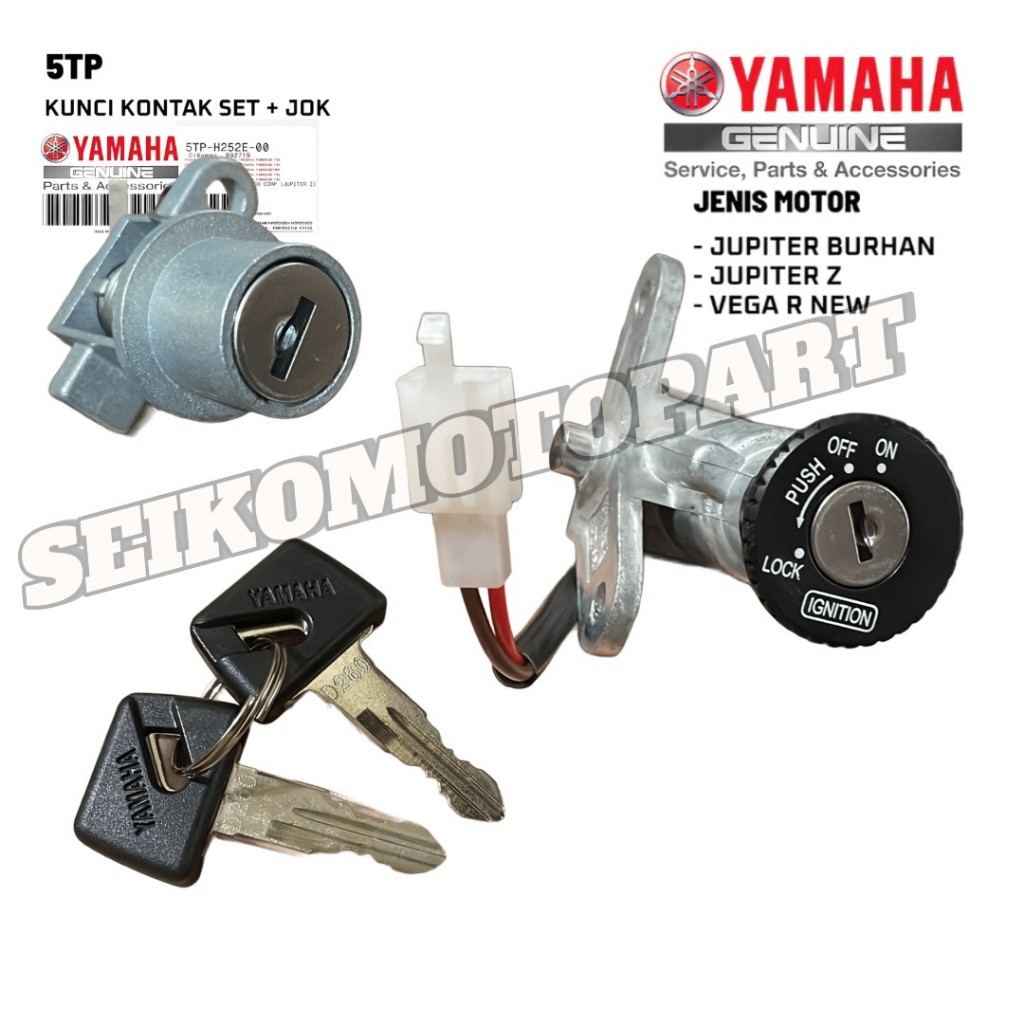 Key Set Kunci Kontak Assy A + Sadel Jok Belakang Motor YAMAHA JUPITER Z BURHAN 2004 - 2009